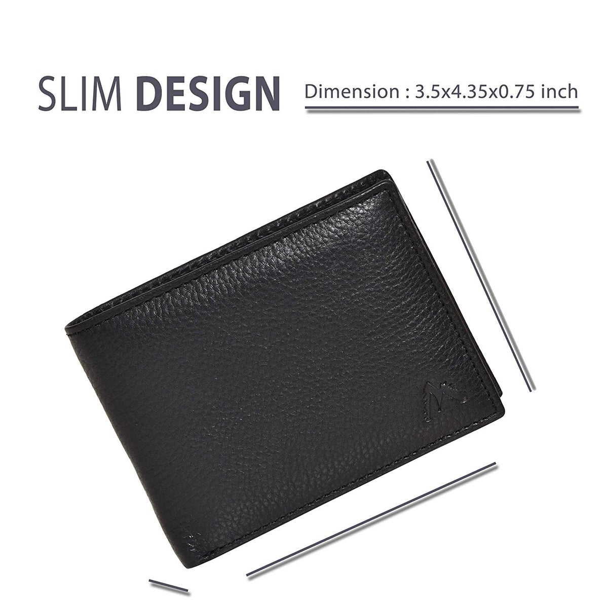 Genuine Leather Bifold Wallets for Men