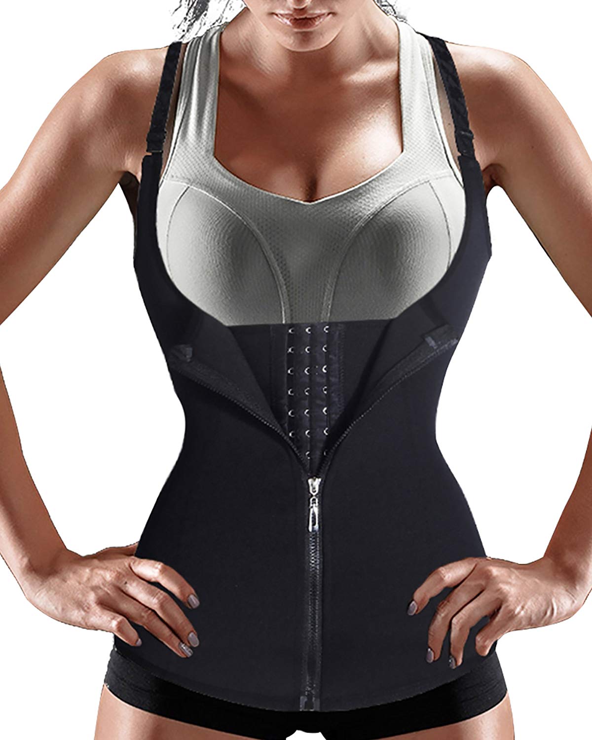 Nebility Women Waist Trainer Corset Zipper