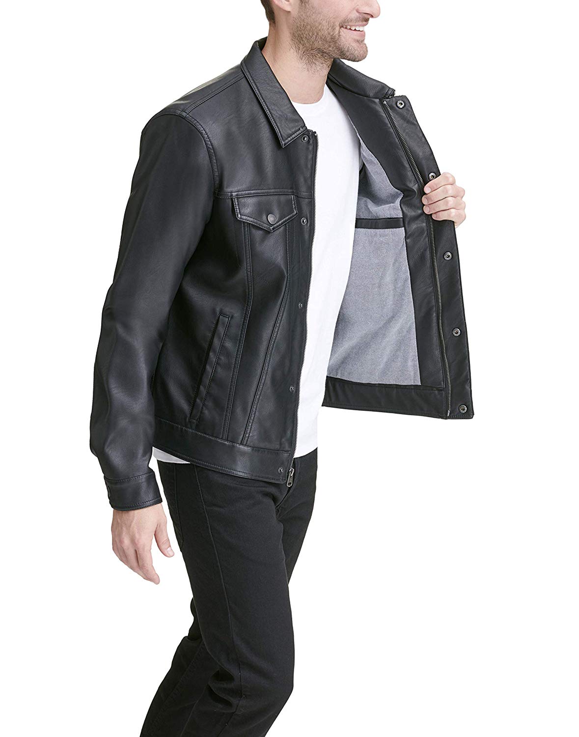 Levi's Men's Faux Leather Classic Trucker Jacket