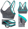 AKAMC Women's Removable Padded Sports Bras Medium Support Workout Yoga Bra 3 Pack