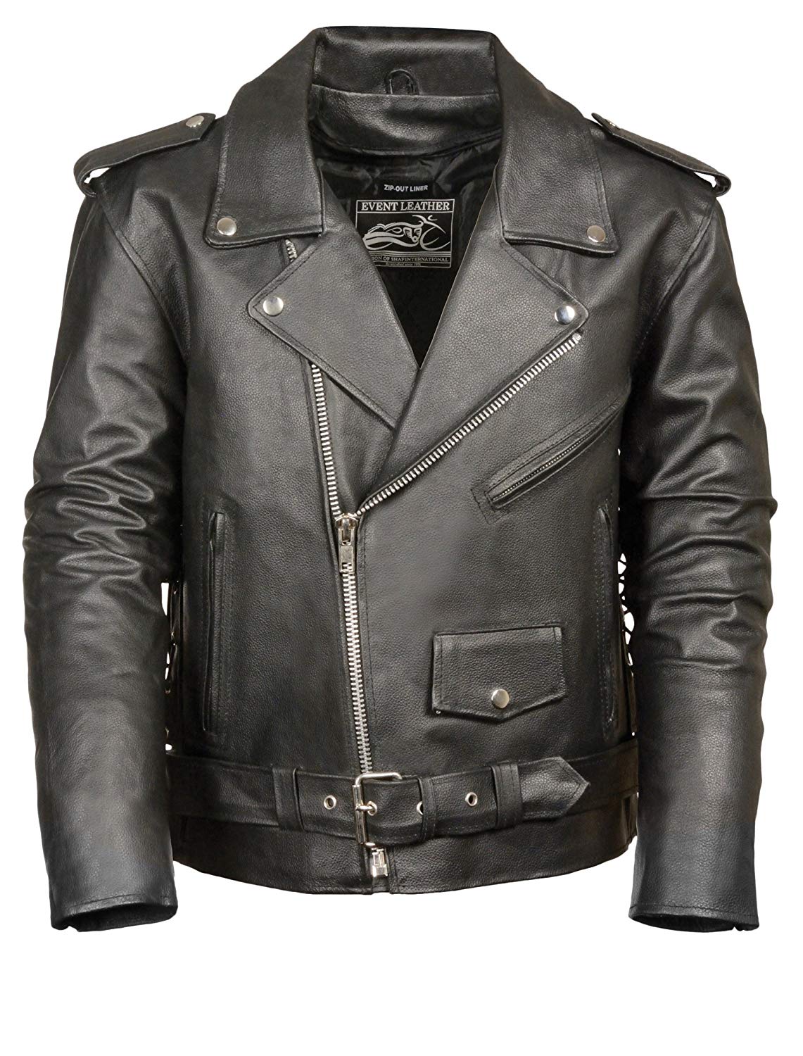 Event Men's Basic Motorcycle Jacket with Pockets
