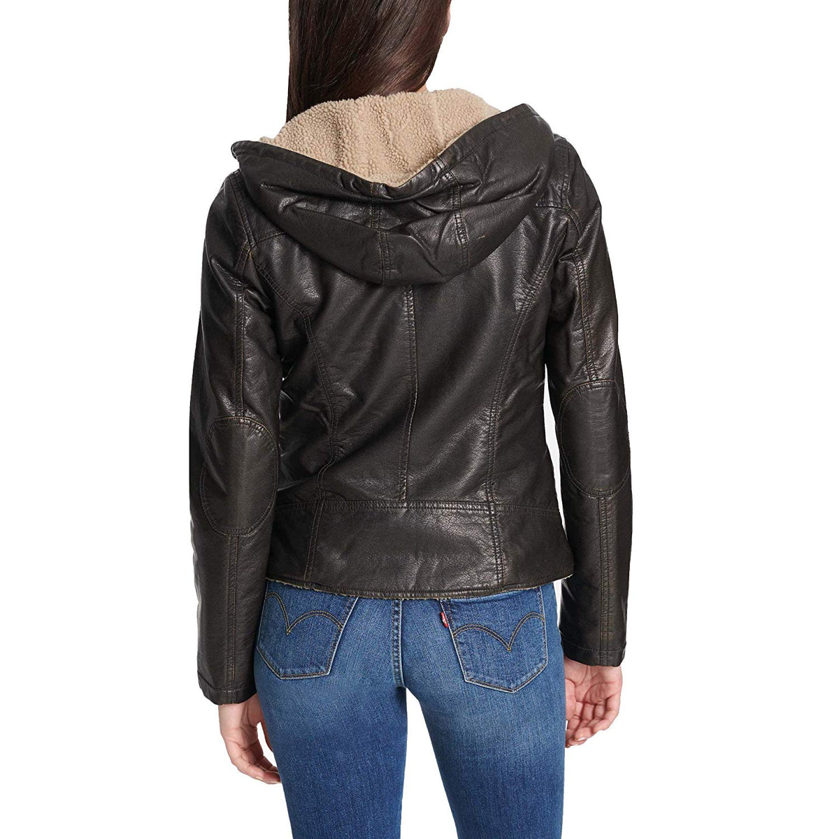 Levi's Women's Assymetrical Sherpa-Lined Faux-Fur Jacket