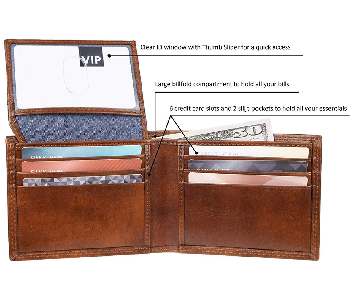 Amazon Essentials Men's RFID Blocking Passcase Bifold Wallet