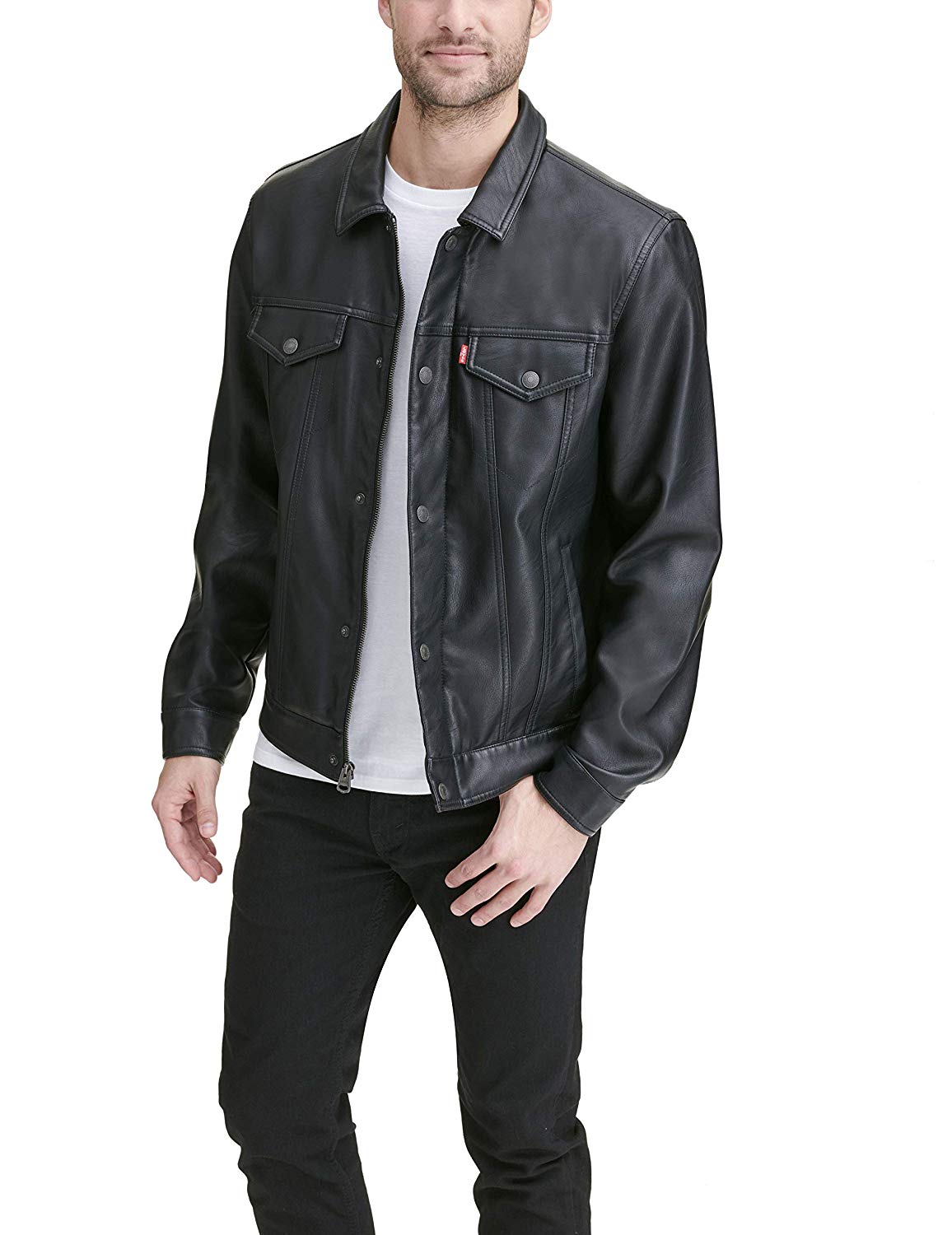 Levi's Men's Faux Leather Classic Trucker Jacket