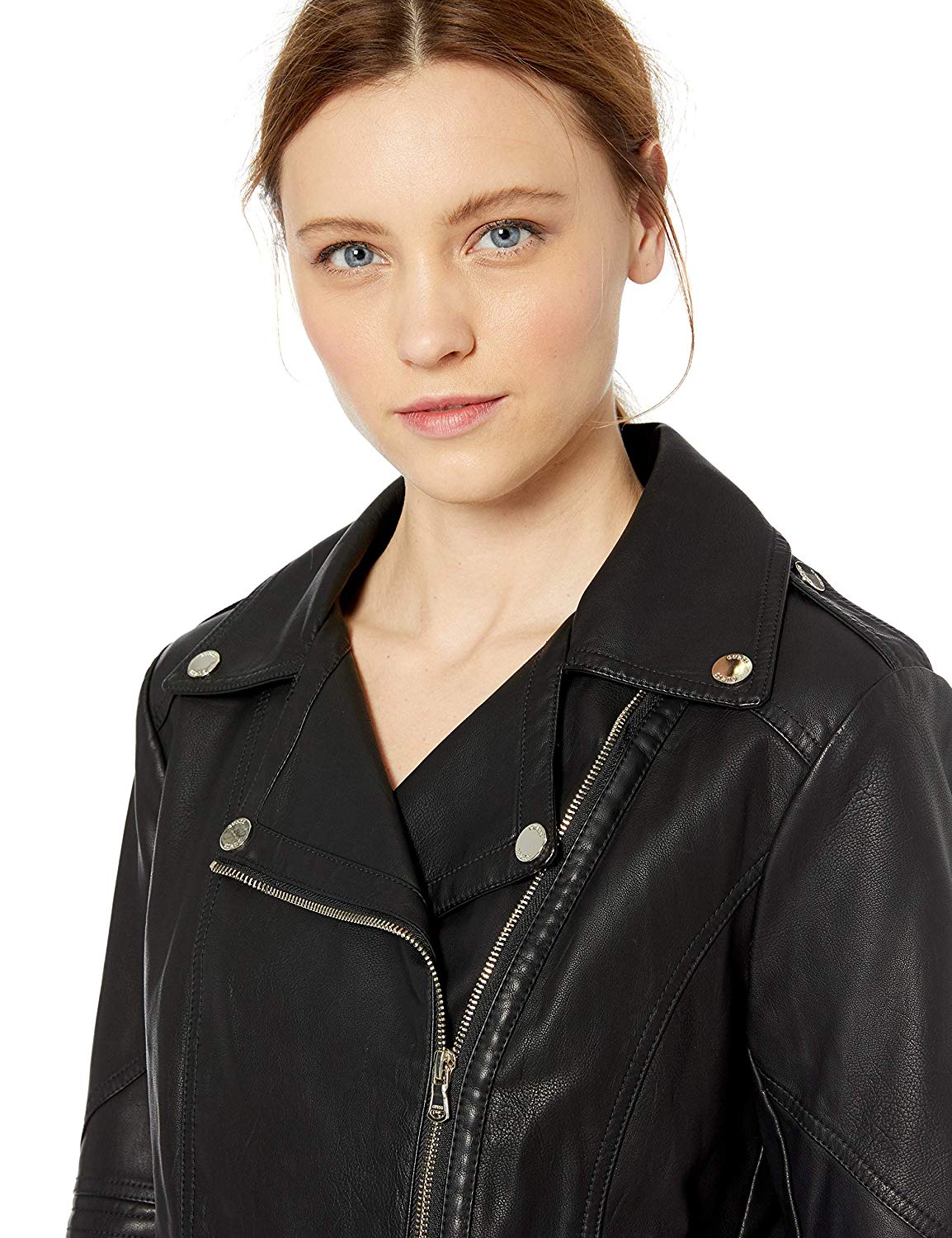 GUESS Women's Faux Leather Moto Jacket