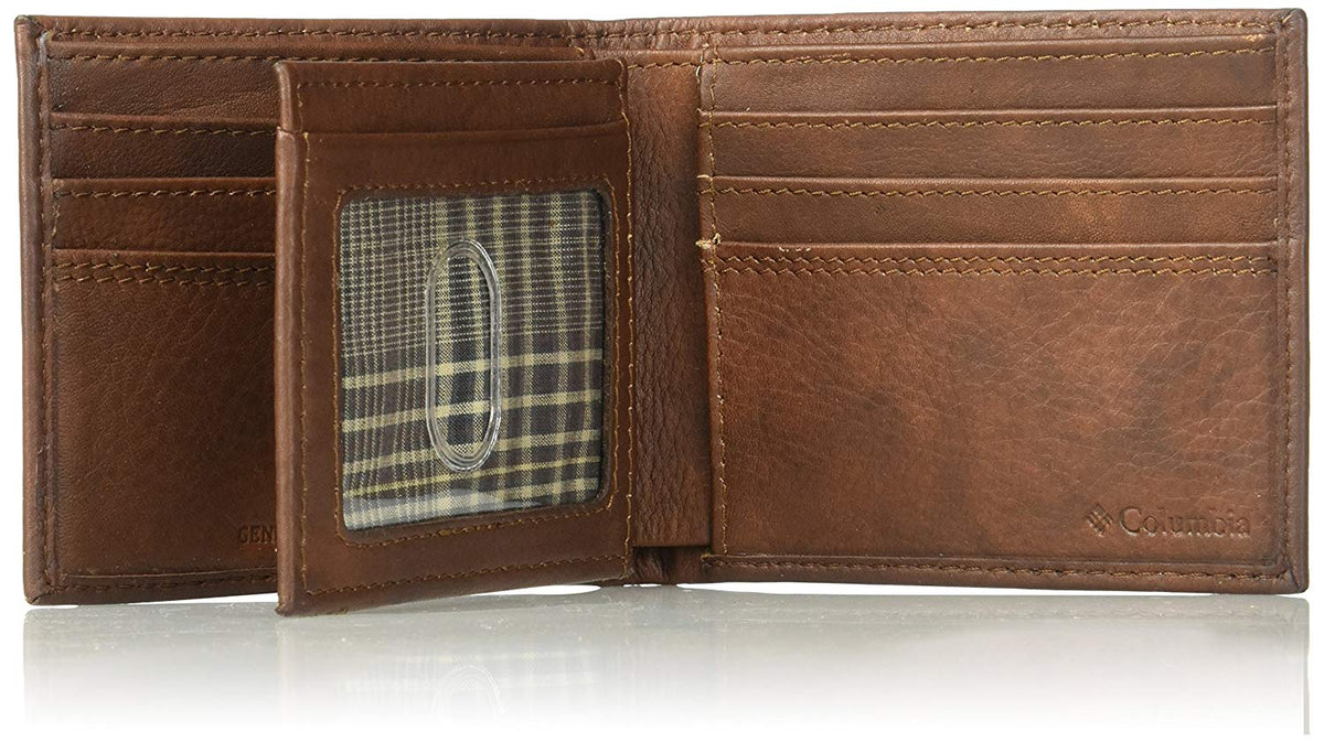 Columbia Men's Leather Extra Capacity Slimfold Wallet
