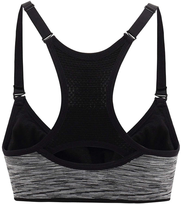 HENNY RUE Women's Comfort Sports Bra Low Support Workout Yoga Bras