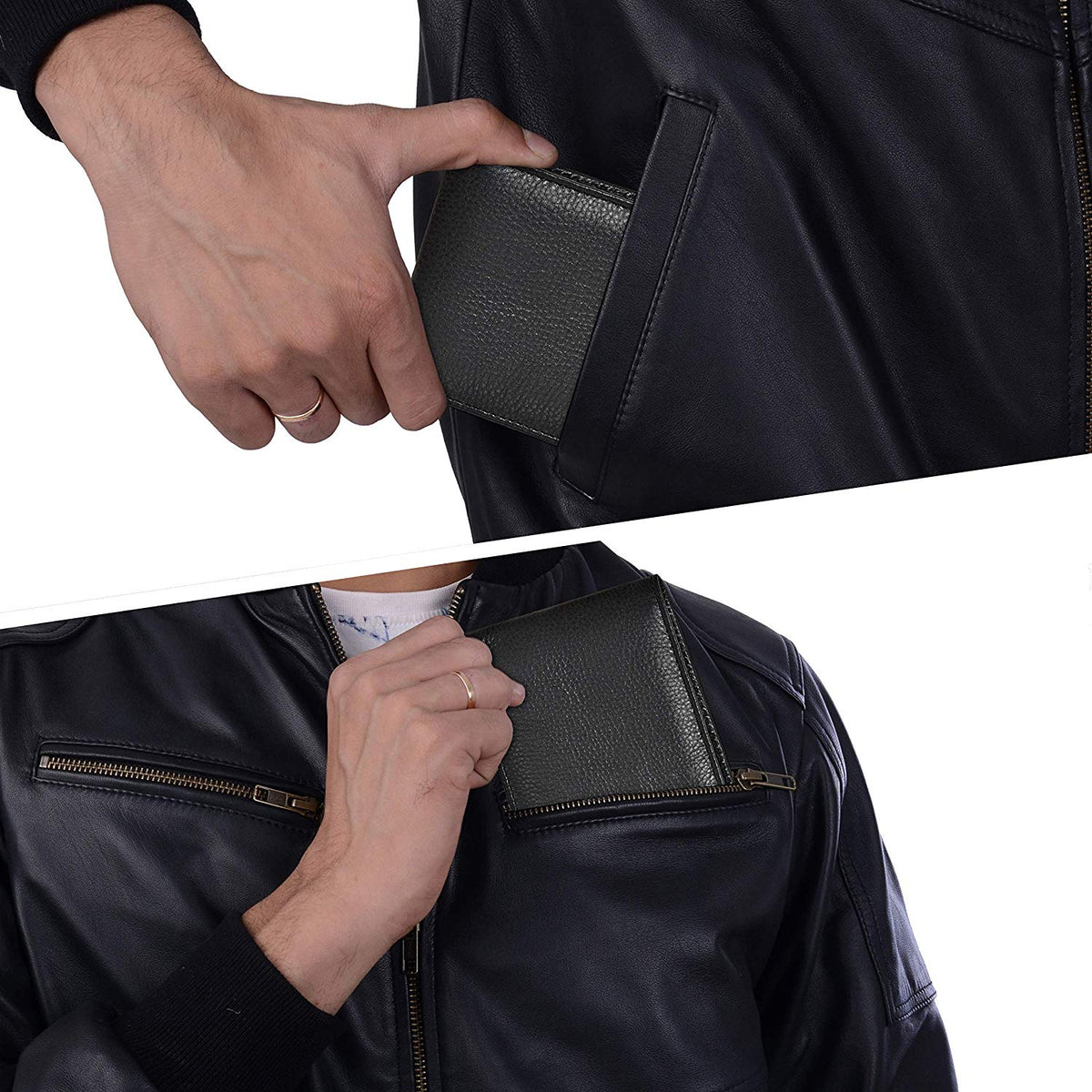 Genuine Leather Bifold Wallets for Men