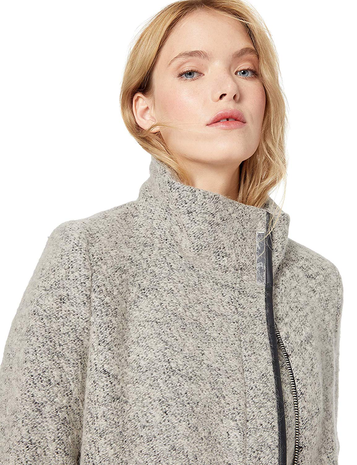 Calvin Klein Women's Wool Coat with Tunnel Collar